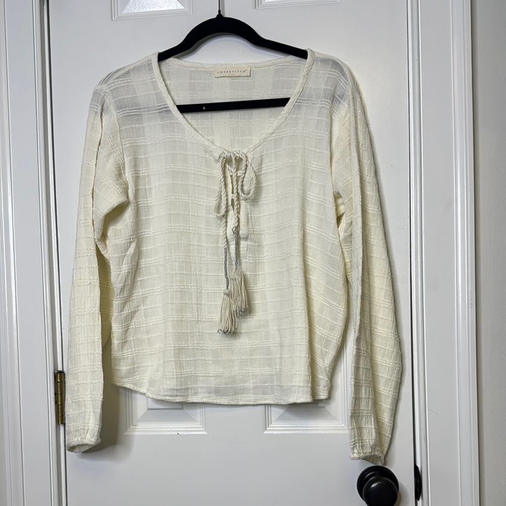 Lovestitch Cream Blouse Elegant and Versatile Top